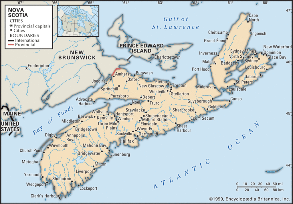 Map of Nova Scotia